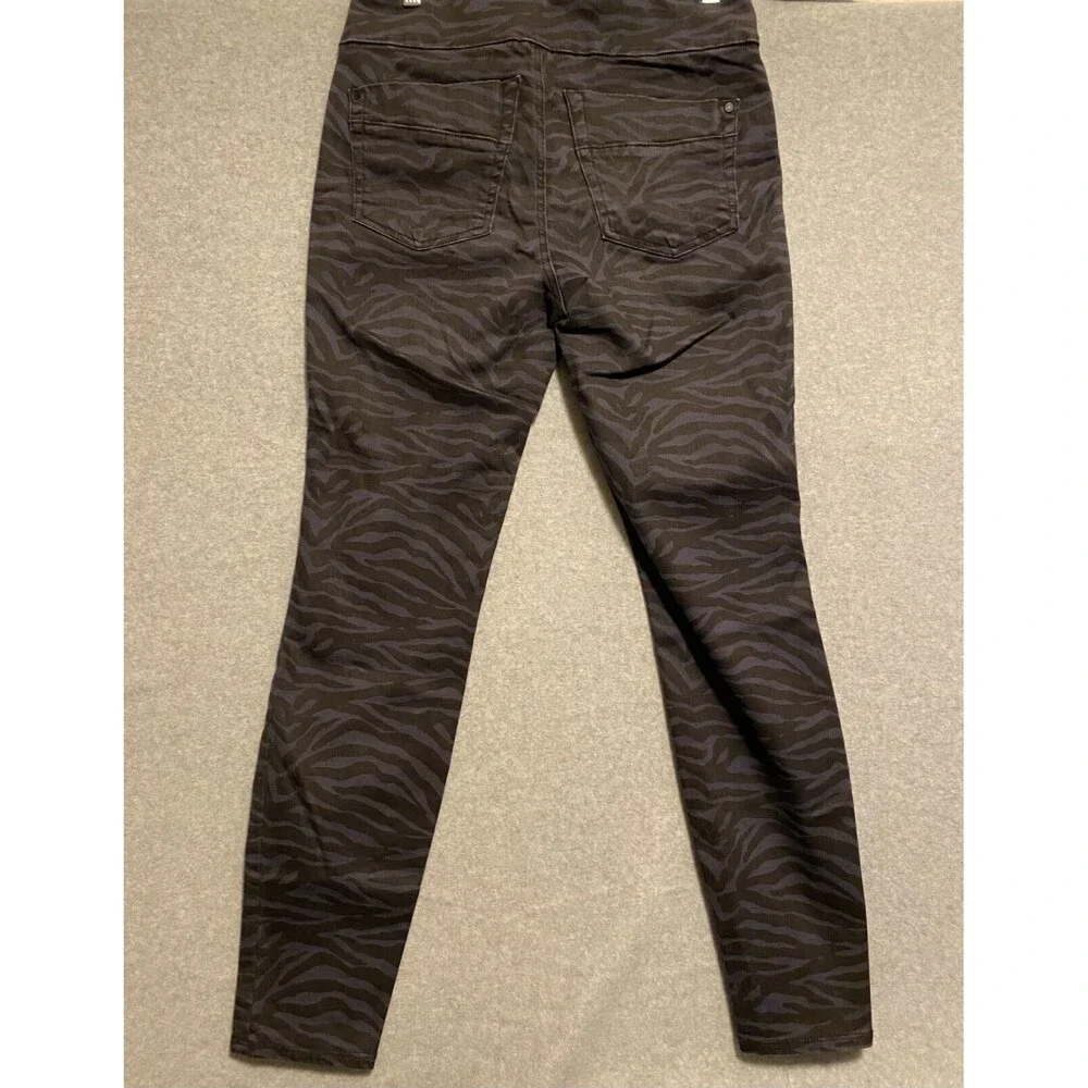Rock Republic Jegging Jeans‎ Women's 12 Blue Black Zebra Denim RX Slim Pull On
